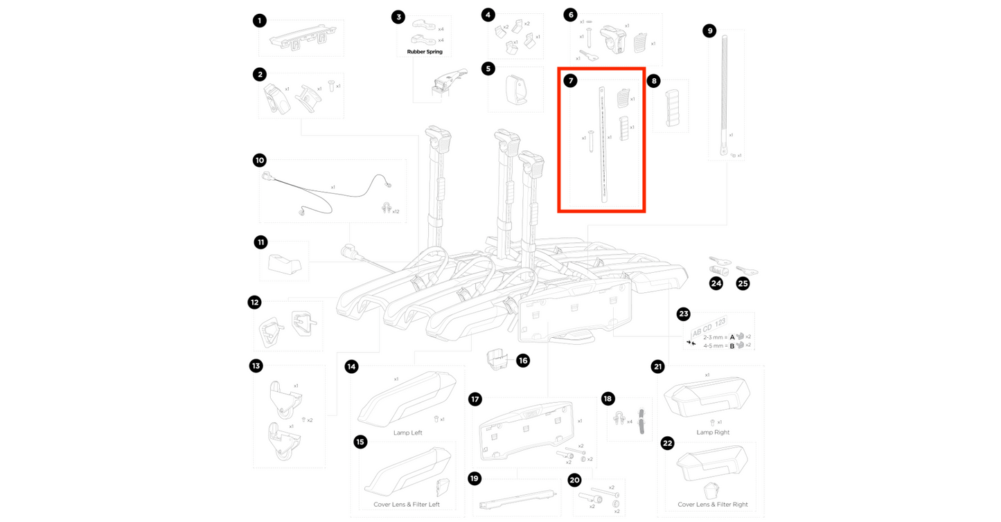 Thule Bike Attachment Kit Radbefestigung für Epos 2 & 3