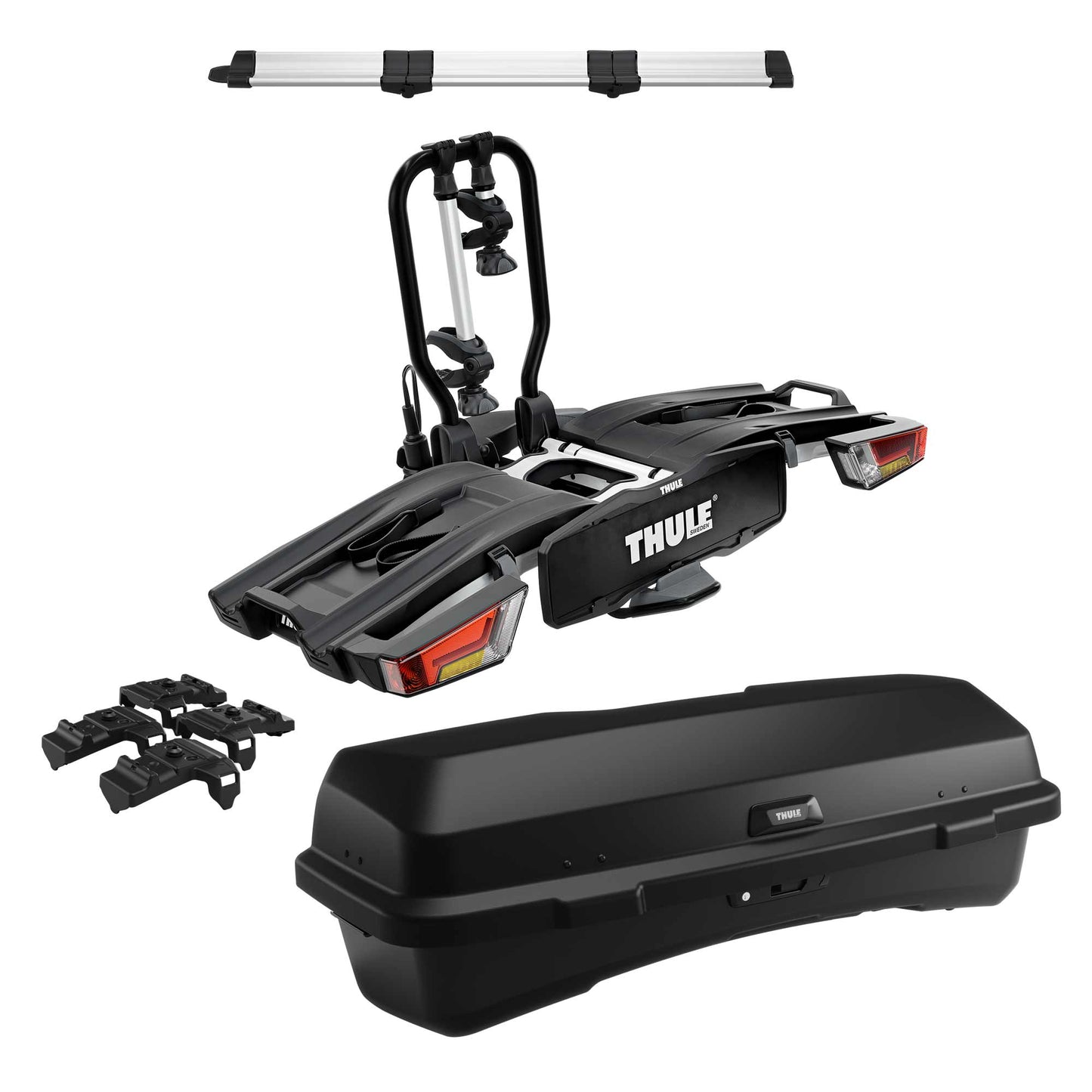 Thule Kupplungsfahrradträger Easy Fold XT 2 inkl. verschiedene Erweiterungen