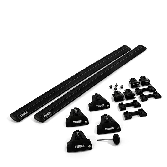 Thule roof rack complete set for Audi Q6 E-TRON 5-T SUV 2024- (blank rails)- black