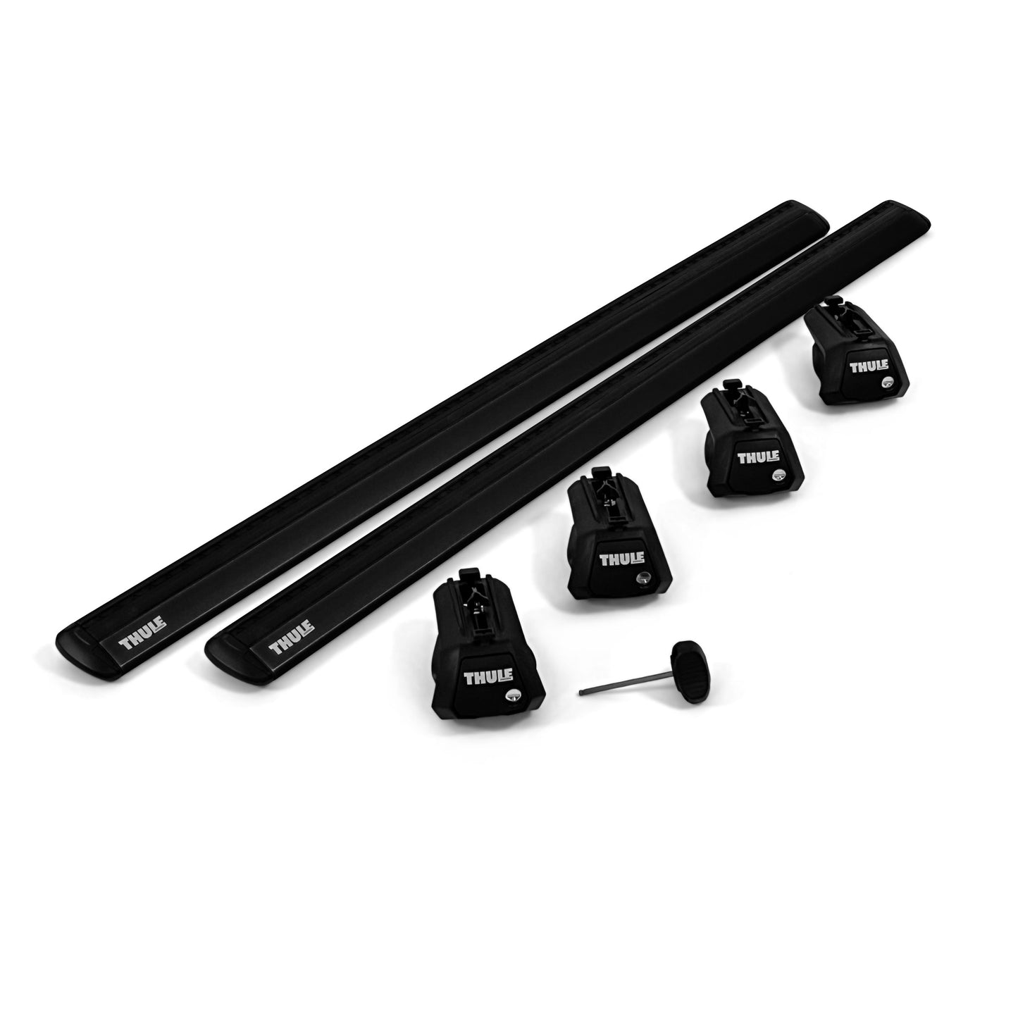 Thule Dachträger Komplettset für VOLKSWAGEN Taos 5-T SUV 2021- mit Dachreling (Dachreling) - schwarz