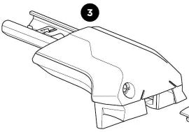 Thule Complete Foot Right - Thule Edge Raized Rail single foot right