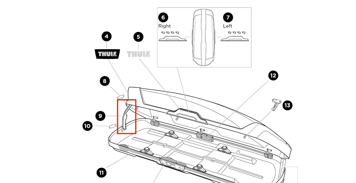 Thule Lidlifter ML 120xt lid lifter roof box motion XT