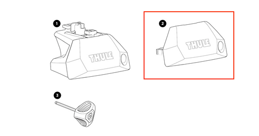 Thule Front Cover Thule Evo Flush Rail vordere Kappe als Ersatzteil