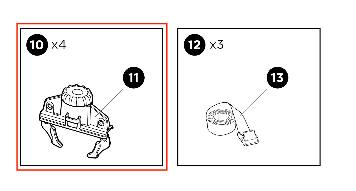 Thule Mounting Bag FastClick Schnell-Befestigungssystem für Dachboxen ohne Werkzeug