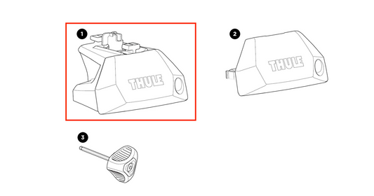 Thule Complete Foot Thule Evo Flush Rail - spare part - single foot