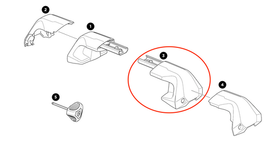 Thule Complete Foot Right Thule Edge Clamp single foot right