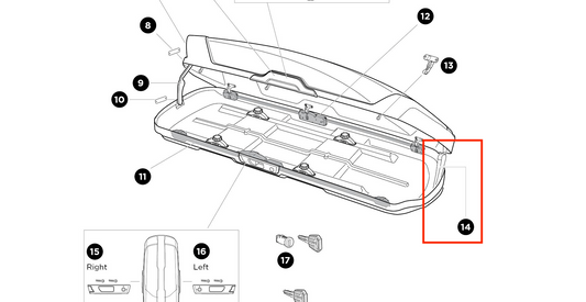 Thule Lidlifter Kit ML 120 A lid dampers for thumers roof boxes