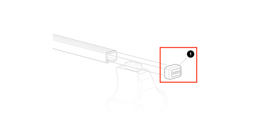 Thule End Cap Thule SquareBar einzelne Endkappe 30661 - Ersatzteil