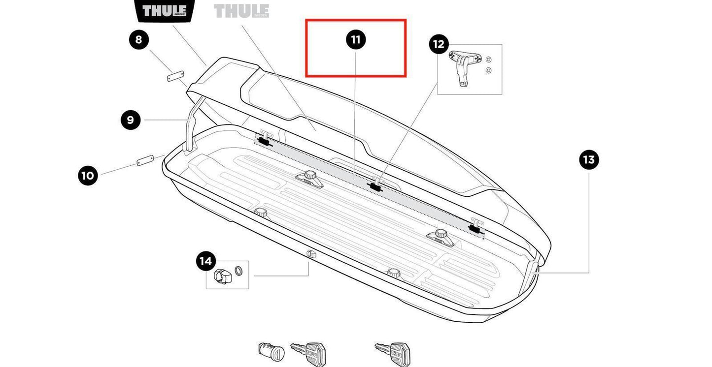 Thule Lockbar 1720 mm Schließleiste für die Dachbox Force XT Alpine