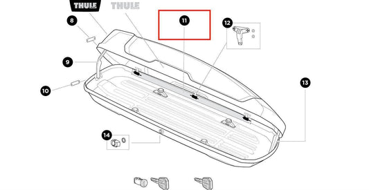 Thule Lockbar 1640 mm Schließleiste für die Dachbox Force XT XL