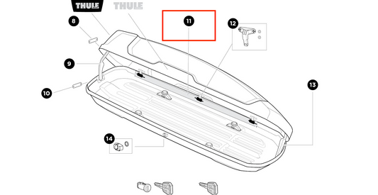 Thule Lockbar 1300 mm Schließleiste für die Dachbox Force XT M