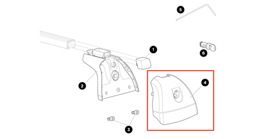 Thule Outer cover fixpoint 751 Thule rapid system cap as spare part