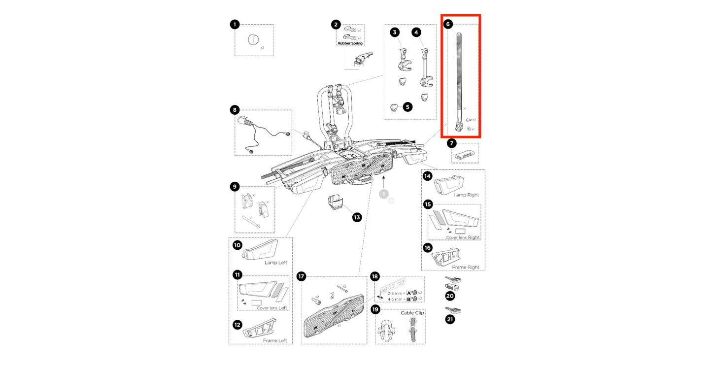 Thule Wheel Strap Kit EF XT Relgage Seal for the Easyfold XT bike rack