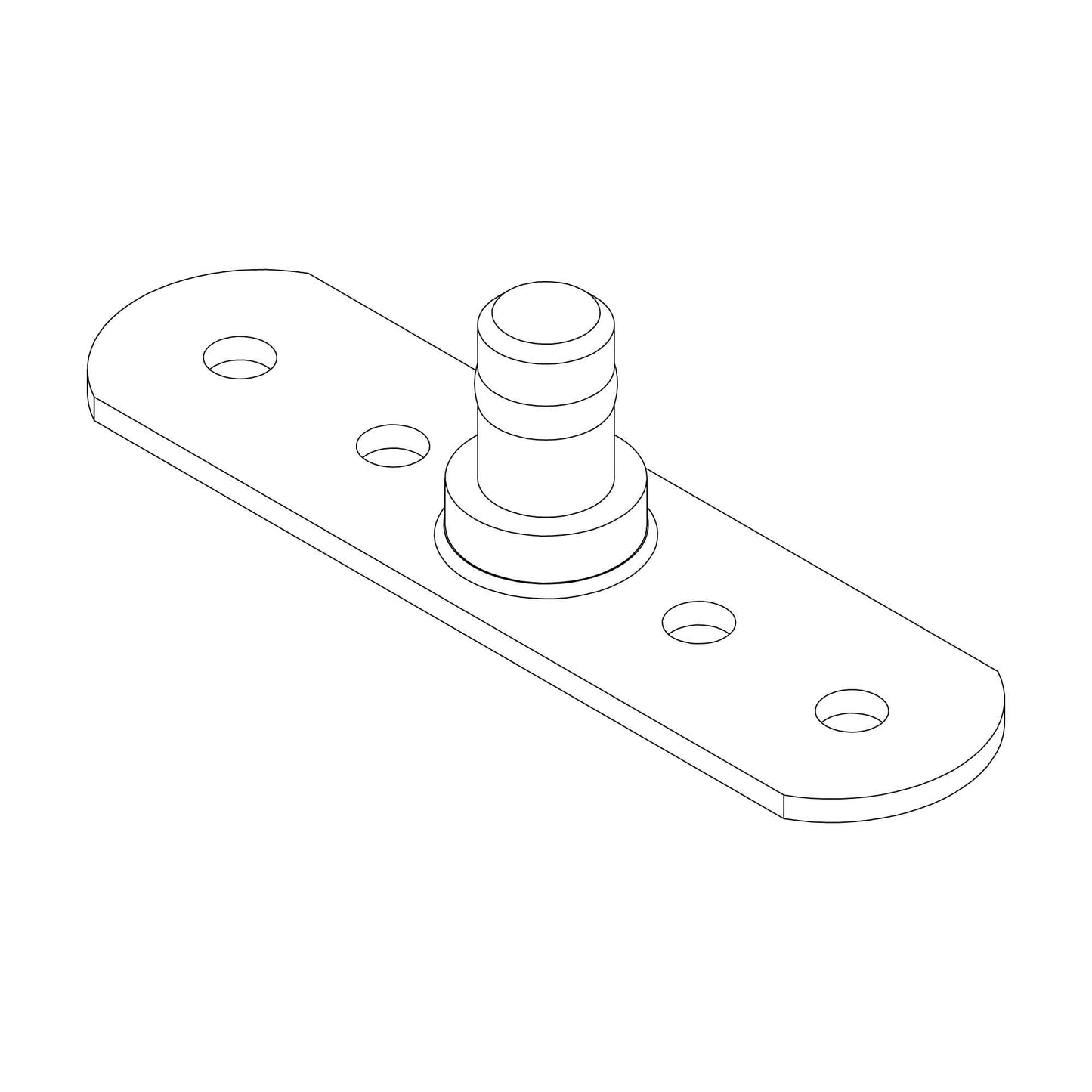 Thule Ersatzteil Halter für Deckelstütze (Holder Dual Force) Dachboxen